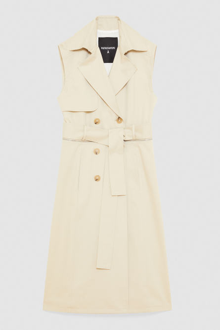 Detachable Trench Coat, Beige, Patrizia Pepe