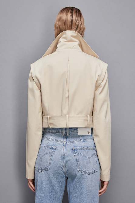 Detachable Trench Coat, Beige, Patrizia Pepe