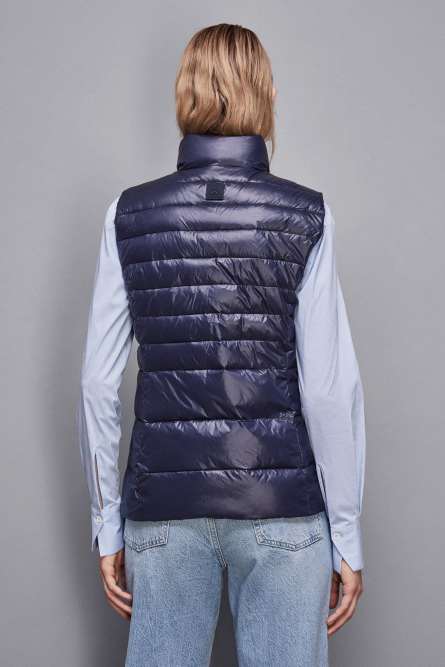 Essential sleeveless down jacket, Blue, Patrizia Pepe