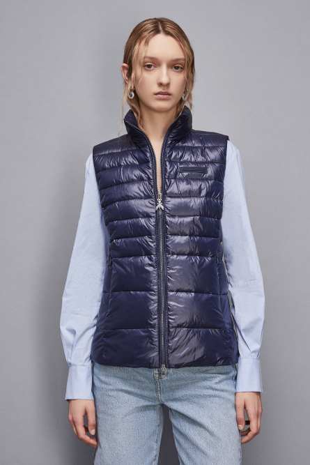 Essential sleeveless down jacket, Blue, Patrizia Pepe