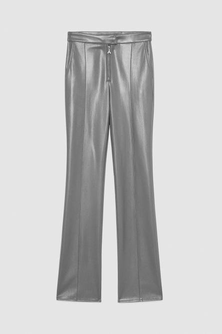 Zippered slim pants, Grey, Patrizia Pepe