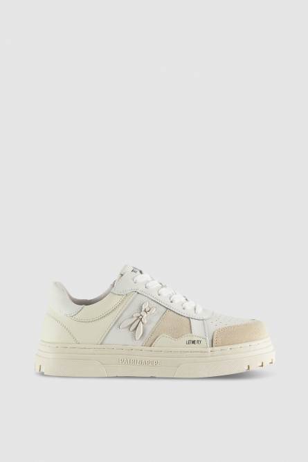 Sneakers in pelle e suede, Beige, Patrizia Pepe
