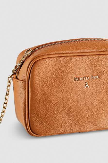 Leather bag with shoulder strap, Leather, Patrizia Pepe