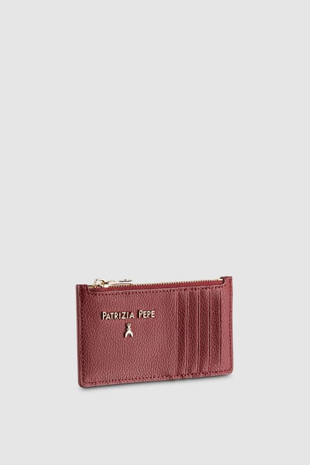 Zipped card holder, Red, Patrizia Pepe