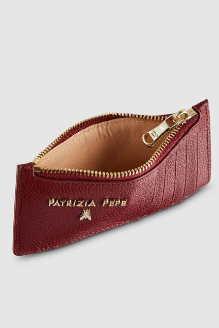 Zipped card holder, Red, Patrizia Pepe