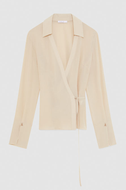 túnica envolvente, Beige