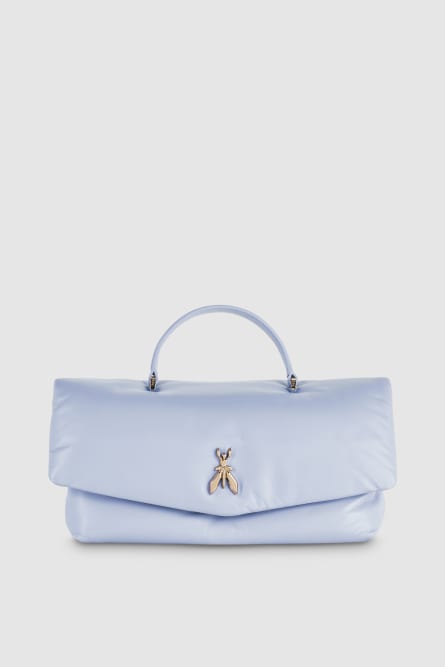 Fly Bamby leather shoulder bag, Light Blue, Patrizia Pepe