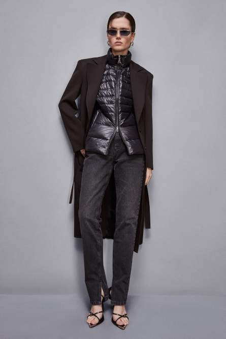 Essential sleeveless down jacket, Black, Patrizia Pepe