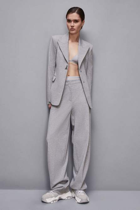 Jacket with Fly, Grey, Patrizia Pepe