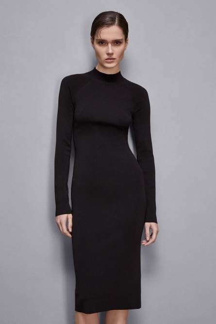 Essential midi dress, Black, Patrizia Pepe
