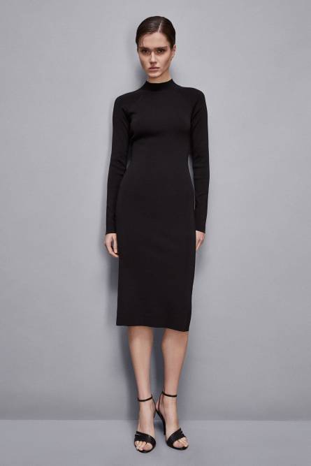 Essential midi dress, Black, Patrizia Pepe