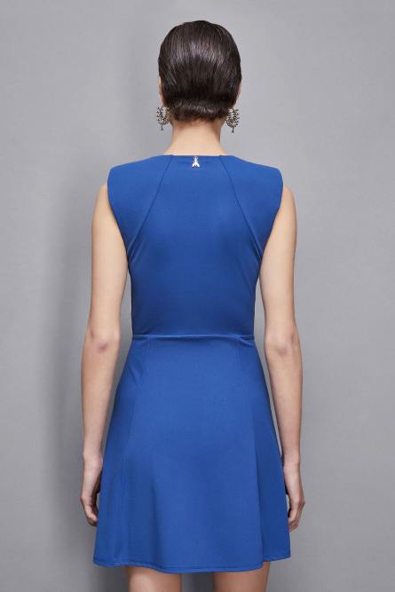 Flared mini dress, Blue, Patrizia Pepe