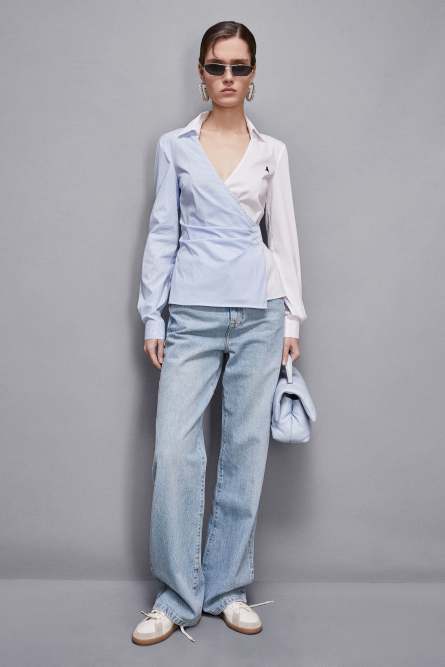 Color block shirt, White, Patrizia Pepe