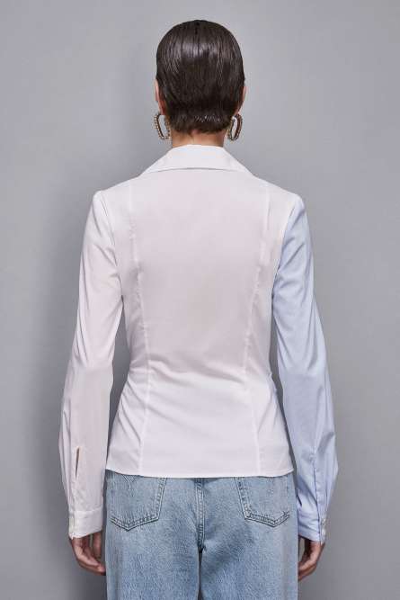 Color block shirt, White, Patrizia Pepe