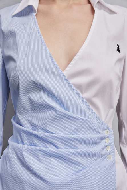 Color block shirt, White, Patrizia Pepe