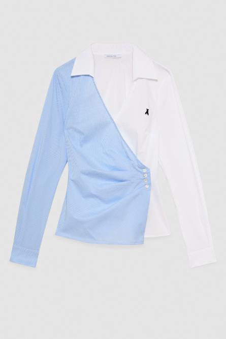 Color block shirt, White, Patrizia Pepe
