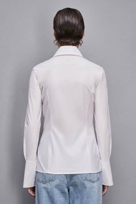 Zippered shirt, White, Patrizia Pepe