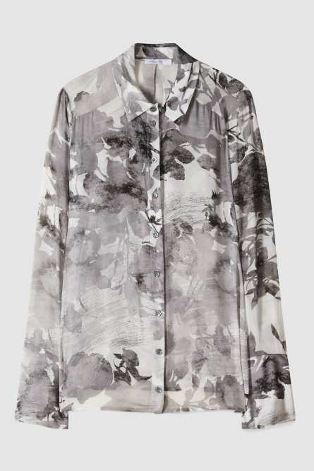 Boyfriend-fit shirt, Grey, Patrizia Pepe