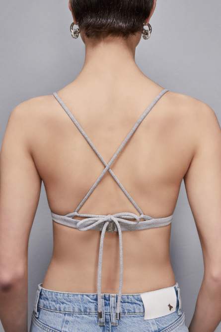 Triangle bra in soft strechy viscose, Grey, Patrizia Pepe