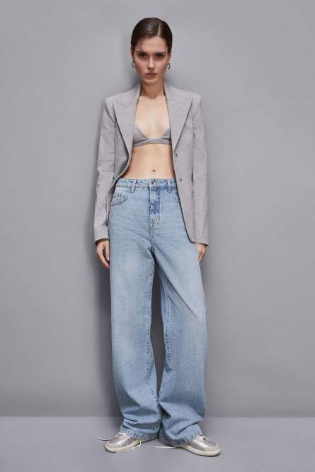 Triangle bra in soft strechy viscose, Grey, Patrizia Pepe