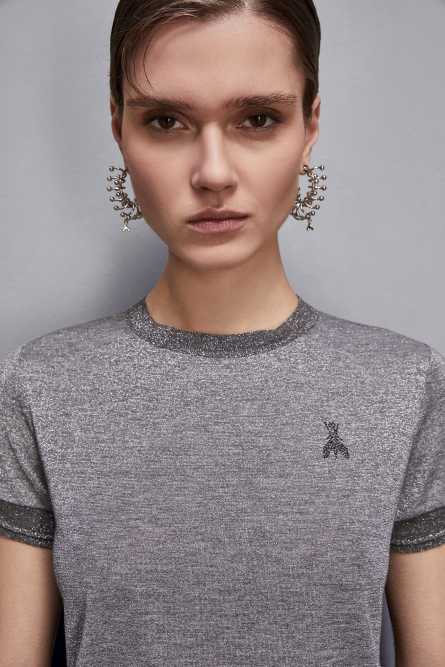 Essential knit T-shirt, Grey, Patrizia Pepe