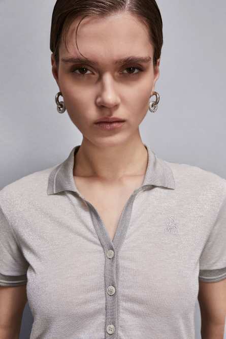 Essential knit T-shirt, White, Patrizia Pepe