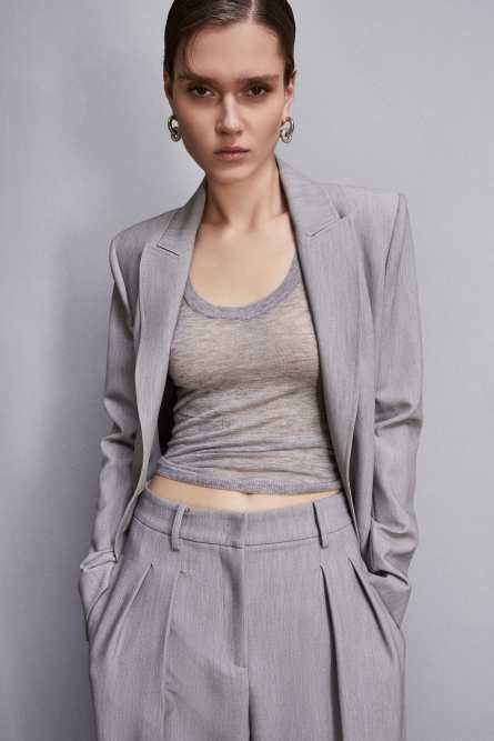 Super light tank top, Grey, Patrizia Pepe