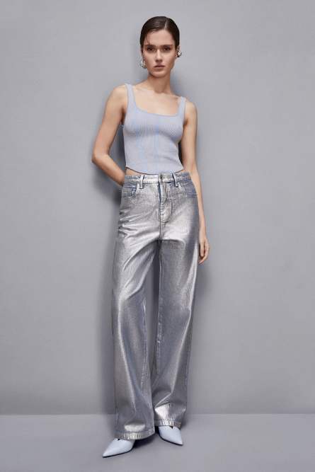 Double garment wrap sweater, Light Blue, Grey, Patrizia Pepe