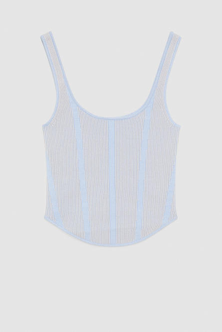 Double garment wrap sweater, Light Blue, Grey, Patrizia Pepe