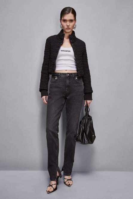 Essential short down jacket, Black, Patrizia Pepe