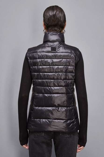 Essential sleeveless down jacket, Black, Patrizia Pepe