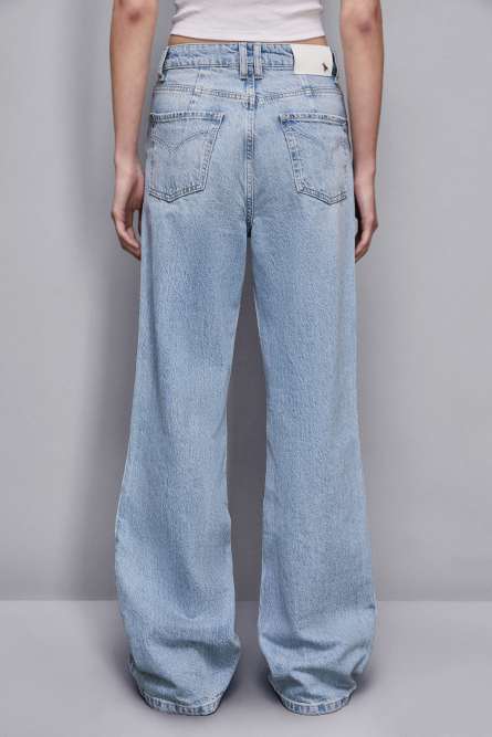 High-waisted straight fit jeans, Light Blue, Patrizia Pepe