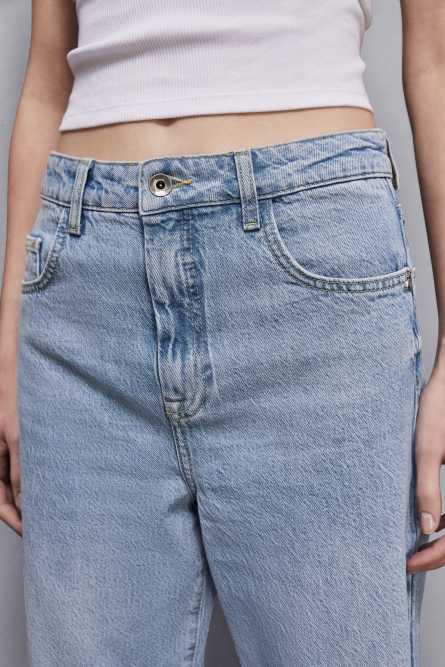 High-waisted straight fit jeans, Light Blue, Patrizia Pepe