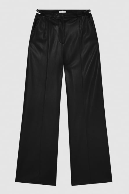 Palazzo pants with slash, Black, Patrizia Pepe