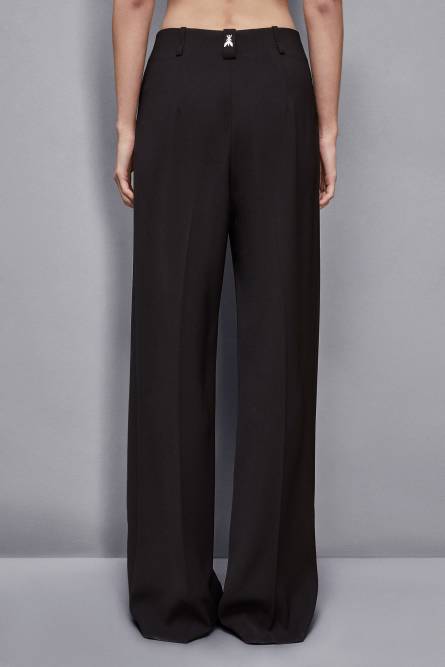 Essential palazzo pants, Black, Patrizia Pepe