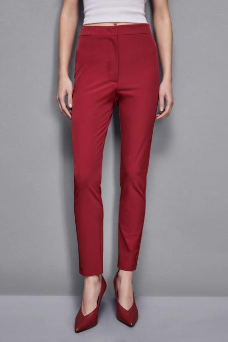 Knöchellange Slim-Fit-Hose, Rot, Patrizia Pepe