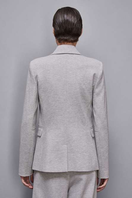 Jacket with Fly, Grey, Patrizia Pepe