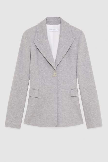 Jacket with Fly, Grey, Patrizia Pepe