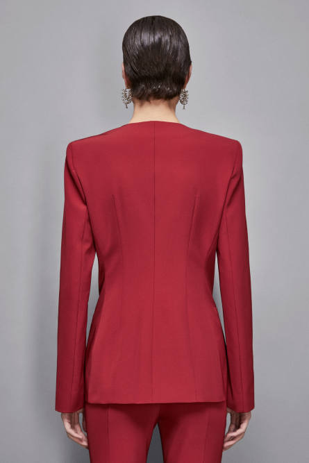Jacke mit Fly-Knopf, Rot, Patrizia Pepe
