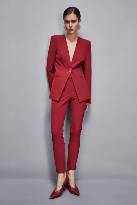 Jacke mit Fly-Knopf, Rot, Patrizia Pepe