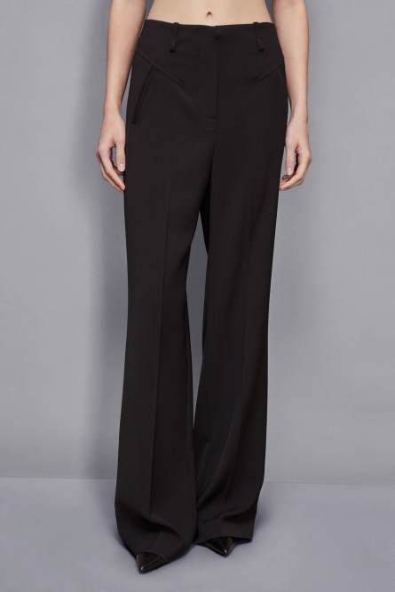 Essential palazzo pants, Black, Patrizia Pepe