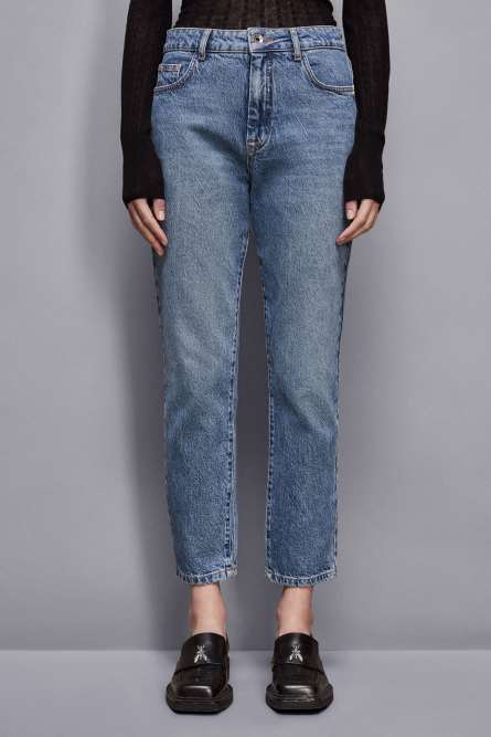 High waist denim pants, Blue, Patrizia Pepe