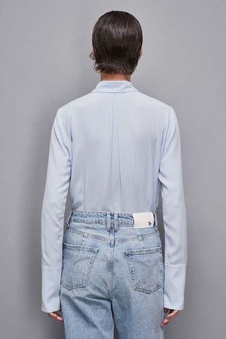 Hemd „Essential“ lange Manschette Fly, Hellblau, Patrizia Pepe