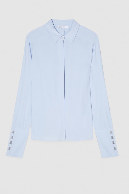 Hemd „Essential“ lange Manschette Fly, Hellblau, Patrizia Pepe