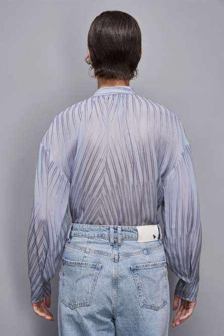 Tunic with cufflinks, Light Blue, Patrizia Pepe