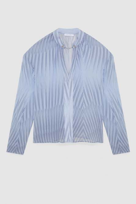 Tunic with cufflinks, Light Blue, Patrizia Pepe