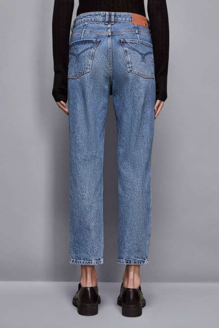 High waist denim pants, Blue, Patrizia Pepe