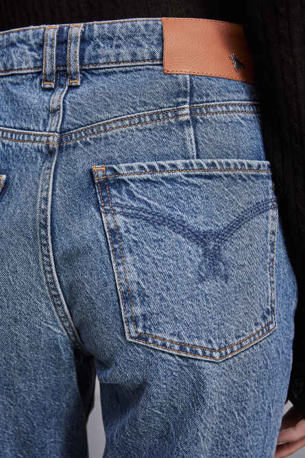 High waist denim pants, Blue, Patrizia Pepe