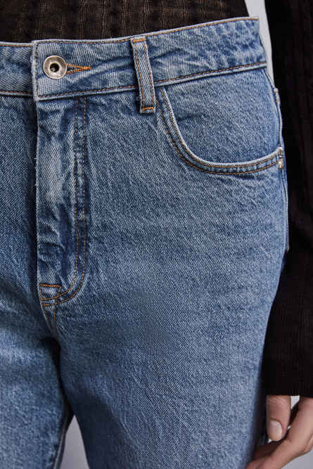 High waist denim pants, Blue, Patrizia Pepe
