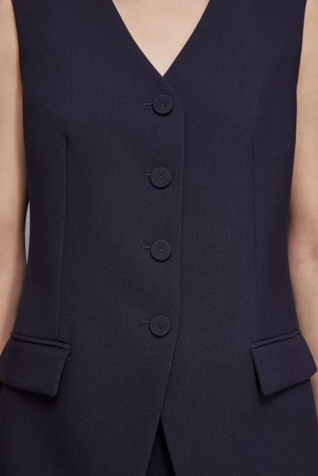 Tailored vest, Blue, Patrizia Pepe